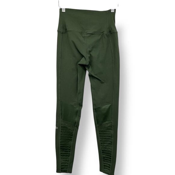 Alo Yoga High-Waist Moto Legging Women's S in Forrest Green - Picture 5 of 11